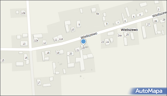 Wieliszewo, Wieliszewo, 22, mapa Wieliszewo