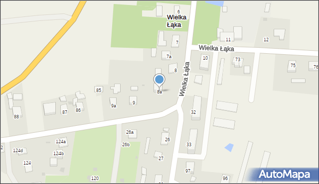 Wielka Łąka, Wielka Łąka, 8a, mapa Wielka Łąka