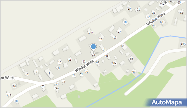 Wielka Wieś, Wielka Wieś, 13, mapa Wielka Wieś