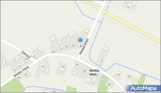 Wielka Wieś, Wielka Wieś, 30, mapa Wielka Wieś