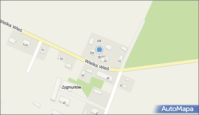 Wielka Wieś, Wielka Wieś, 39c, mapa Wielka Wieś