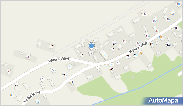 Wielka Wieś, Wielka Wieś, 7, mapa Wielka Wieś