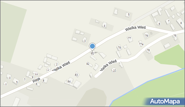 Wielka Wieś, Wielka Wieś, 81, mapa Wielka Wieś