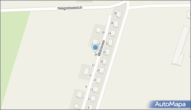 Wielka Wieś, Wiśniowa, 15, mapa Wielka Wieś
