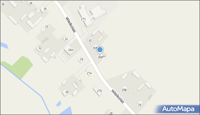 Wielkolas, Wielkolas, 30A, mapa Wielkolas