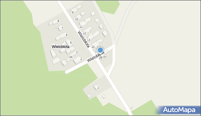Wielobłota, Wielobłota, 15, mapa Wielobłota