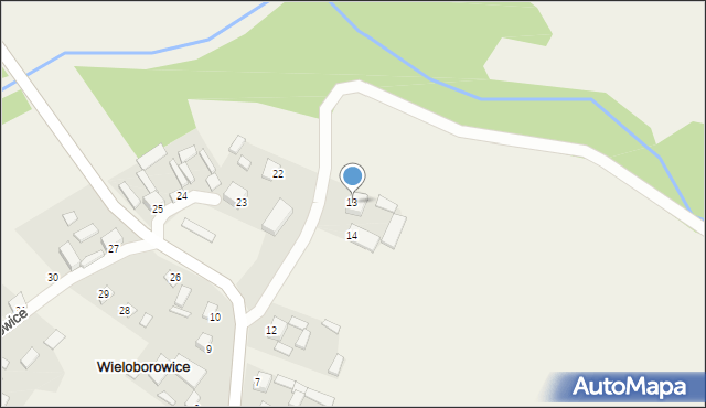 Wieloborowice, Wieloborowice, 13, mapa Wieloborowice