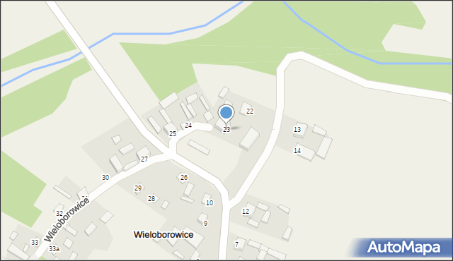 Wieloborowice, Wieloborowice, 23, mapa Wieloborowice