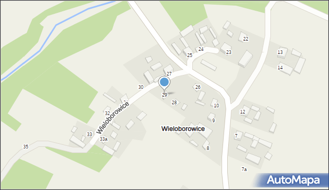 Wieloborowice, Wieloborowice, 29, mapa Wieloborowice