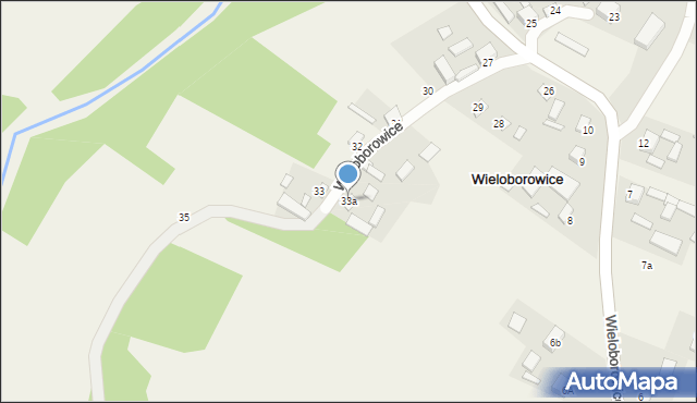 Wieloborowice, Wieloborowice, 33a, mapa Wieloborowice