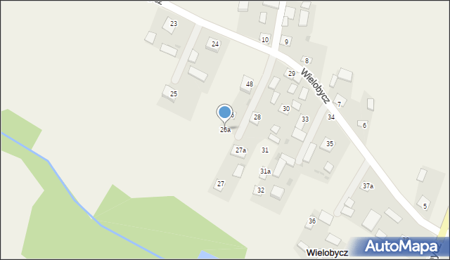 Wielobycz, Wielobycz, 26a, mapa Wielobycz