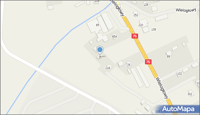 Wielogłowy, Wielogłowy, 15, mapa Wielogłowy