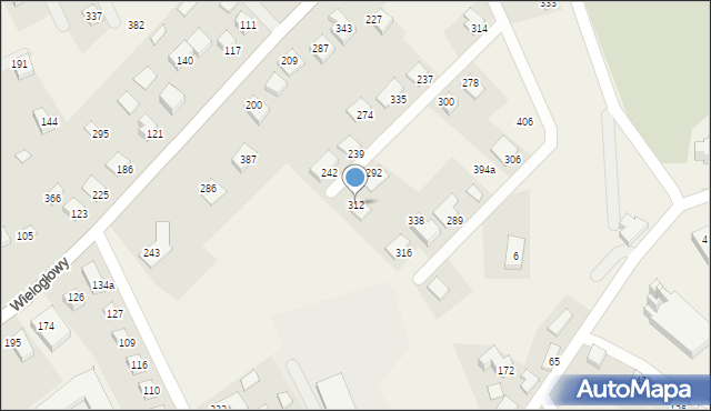 Wielogłowy, Wielogłowy, 312, mapa Wielogłowy