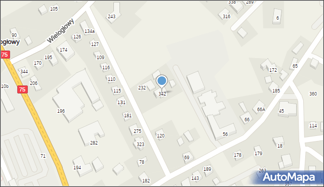 Wielogłowy, Wielogłowy, 342, mapa Wielogłowy