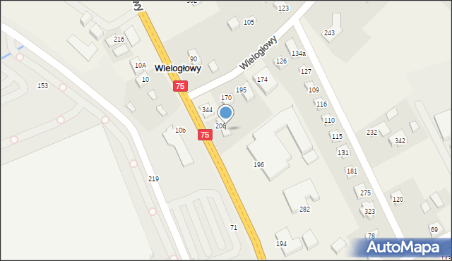 Wielogłowy, Wielogłowy, 97, mapa Wielogłowy