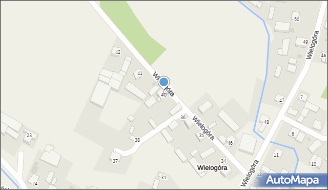 Wielogóra, Wielogóra, 40, mapa Wielogóra