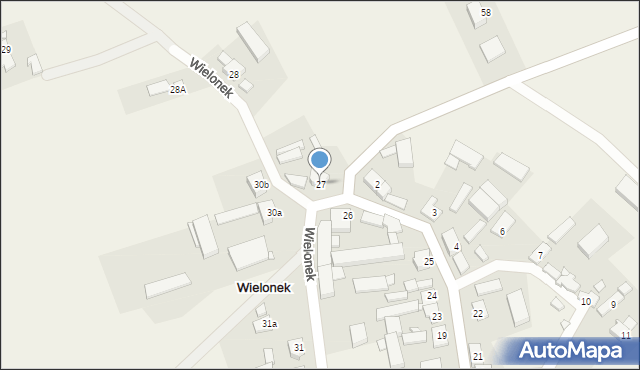 Wielonek, Wielonek, 27, mapa Wielonek