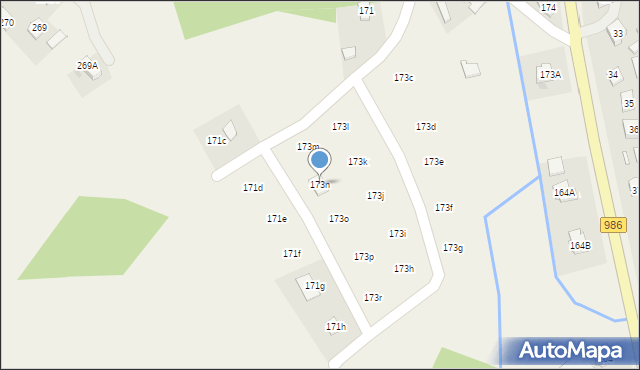 Wielopole Skrzyńskie, Wielopole Skrzyńskie, 173n, mapa Wielopole Skrzyńskie