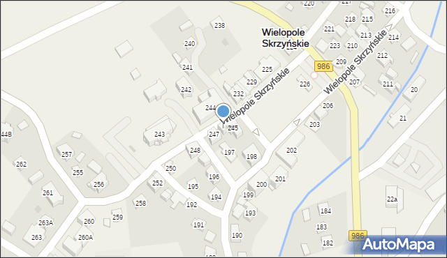 Wielopole Skrzyńskie, Wielopole Skrzyńskie, 246, mapa Wielopole Skrzyńskie