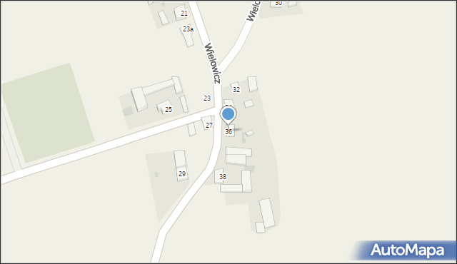 Wielowicz, Wielowicz, 36, mapa Wielowicz