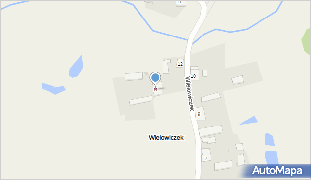 Wielowiczek, Wielowiczek, 11, mapa Wielowiczek