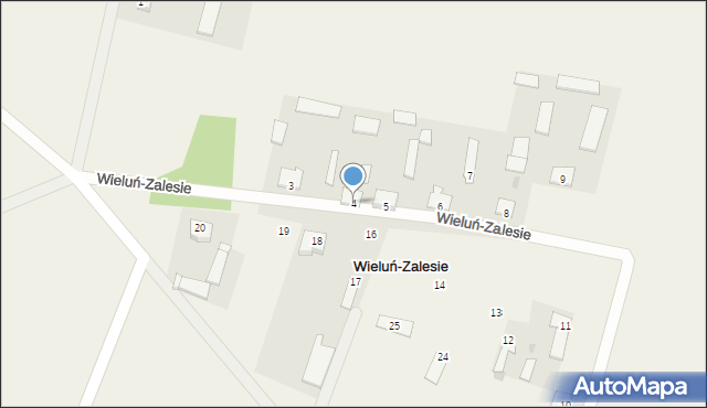 Wieluń-Zalesie, Wieluń-Zalesie, 4, mapa Wieluń-Zalesie