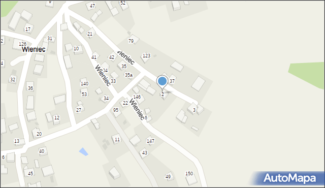 Wieniec, Wieniec, 2, mapa Wieniec