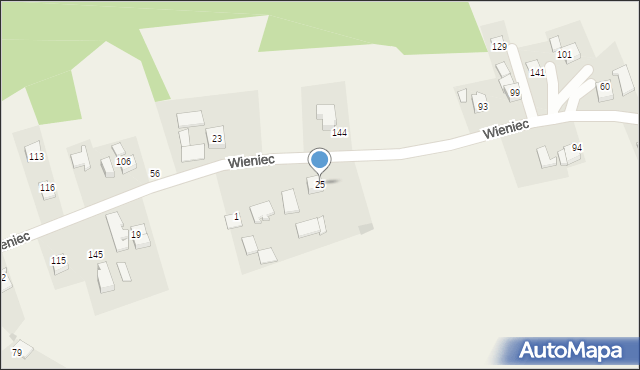 Wieniec, Wieniec, 25, mapa Wieniec