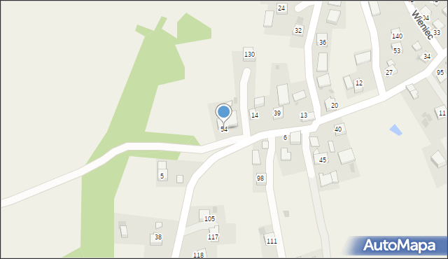 Wieniec, Wieniec, 54, mapa Wieniec
