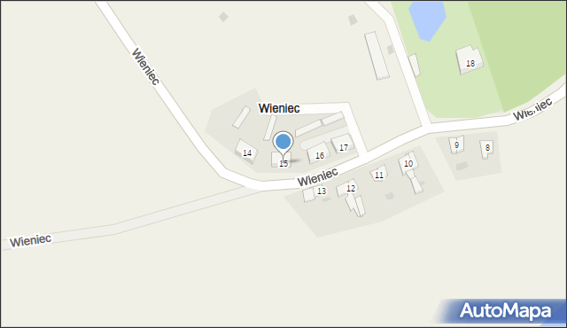 Wieniec, Wieniec, 15, mapa Wieniec