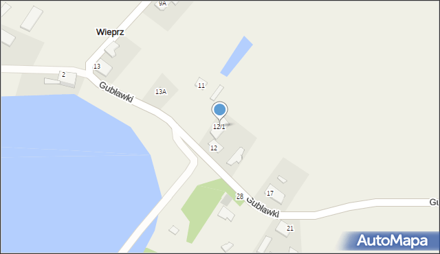 Wieprz, Wieprz, 12/1, mapa Wieprz