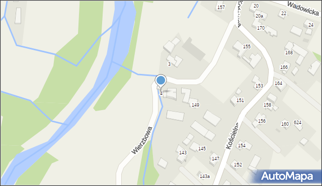 Wieprz, Wierzbowa, 4, mapa Wieprz