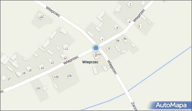 Wieprzec, Wieprzec, 10, mapa Wieprzec