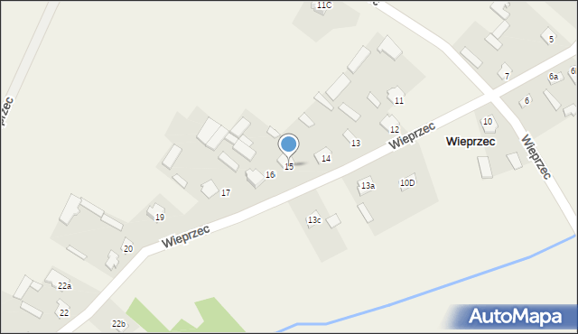 Wieprzec, Wieprzec, 15, mapa Wieprzec