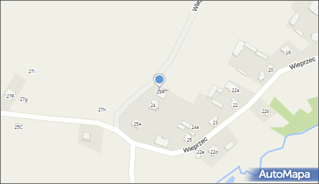 Wieprzec, Wieprzec, 23A, mapa Wieprzec