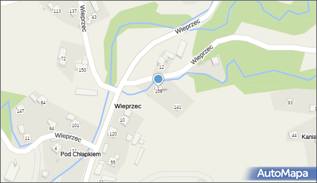 Wieprzec, Wieprzec, 108, mapa Wieprzec