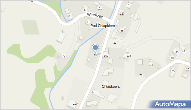 Wieprzec, Wieprzec, 51, mapa Wieprzec