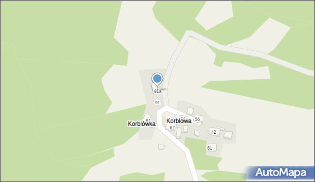 Wieprzec, Wieprzec, 91a, mapa Wieprzec