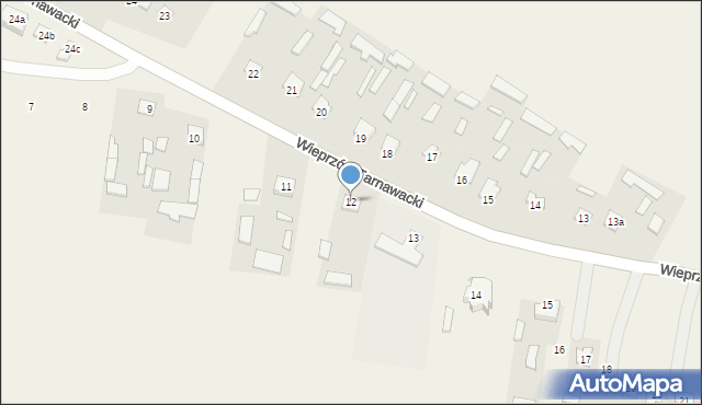 Wieprzów Ordynacki, Wieprzów Ordynacki, 12, mapa Wieprzów Ordynacki