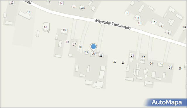 Wieprzów Ordynacki, Wieprzów Ordynacki, 20, mapa Wieprzów Ordynacki