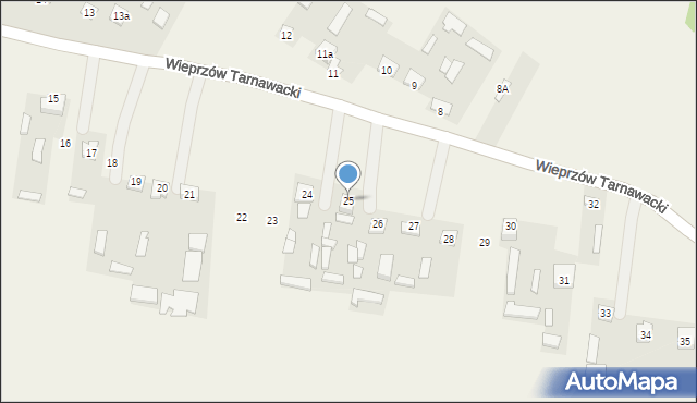 Wieprzów Ordynacki, Wieprzów Ordynacki, 25, mapa Wieprzów Ordynacki
