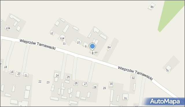 Wieprzów Tarnawacki, Wieprzów Tarnawacki, 8, mapa Wieprzów Tarnawacki