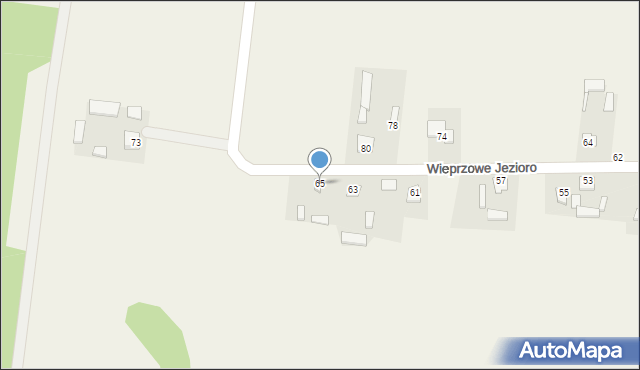 Wieprzowe Jezioro, Wieprzowe Jezioro, 65, mapa Wieprzowe Jezioro