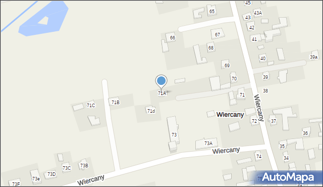 Wiercany, Wiercany, 71A, mapa Wiercany