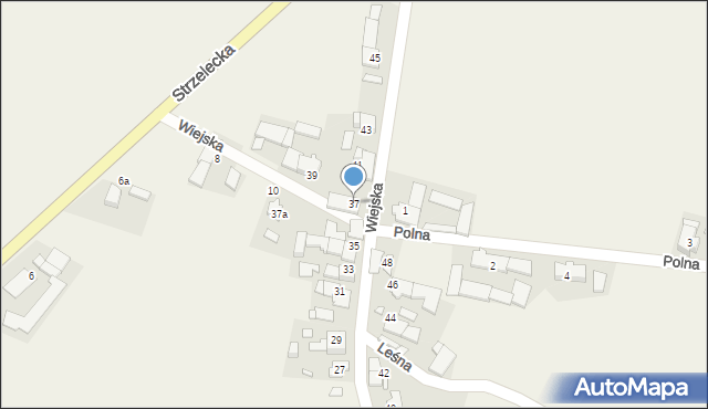 Wierchlesie, Wiejska, 37, mapa Wierchlesie