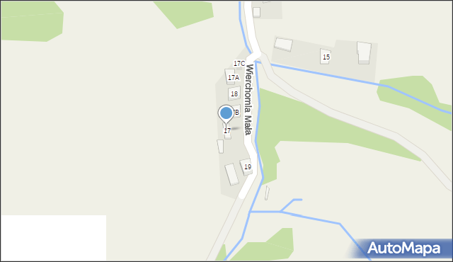 Wierchomla Mała, Wierchomla Mała, 17, mapa Wierchomla Mała