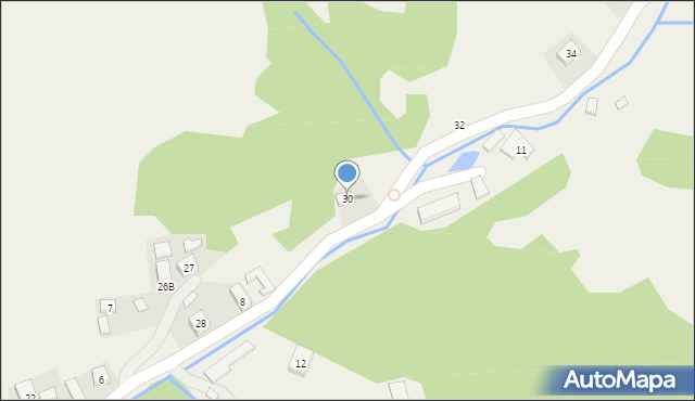 Wierchomla Mała, Wierchomla Mała, 30, mapa Wierchomla Mała