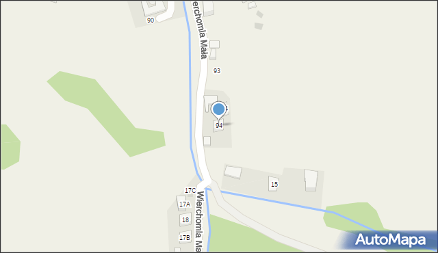 Wierchomla Mała, Wierchomla Mała, 94, mapa Wierchomla Mała