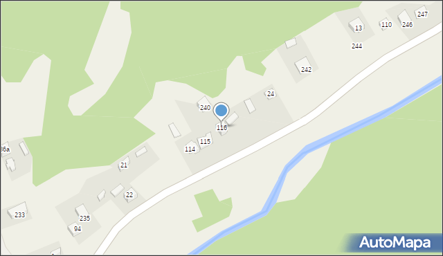 Wierchomla Wielka, Wierchomla Wielka, 116, mapa Wierchomla Wielka