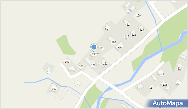 Wierchomla Wielka, Wierchomla Wielka, 195, mapa Wierchomla Wielka